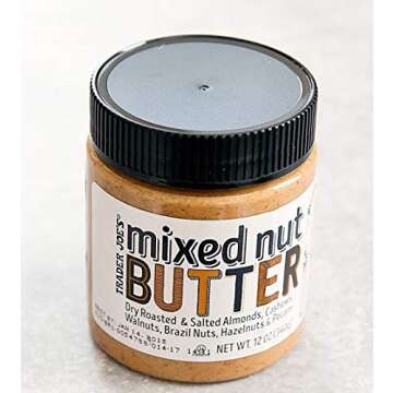 Trader Joes Mixed Nut Butter Almonds, Cashews, Walnuts, Brazil, Hazelnuts, & Pecans 12 oz