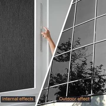 Blackout Privacy Window Room Darkening Film Light Blocking Tint Sticker Insulation Glass Door Cover Paper 100% Visible Light Transmittance Blocking Static Cling for Day Sleep 17.5 Inch x 13.1 Feet