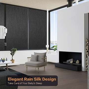 Blackout Privacy Window Room Darkening Film Light Blocking Tint Sticker Insulation Glass Door Cover Paper 100% Visible Light Transmittance Blocking Static Cling for Day Sleep 17.5 Inch x 13.1 Feet