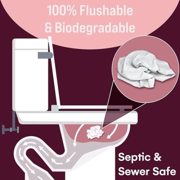 Gentle Flushable Wipes for Women - Fresh & Clean Hygiene