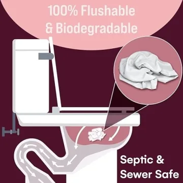 Gentle Flushable Wipes for Women - Fresh & Clean Hygiene