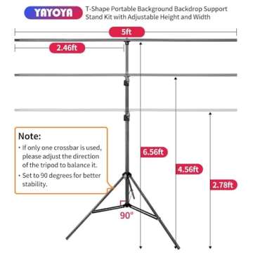 White Green Screen Backdrop with Adjustable Stand