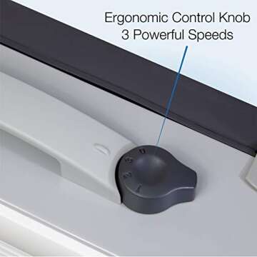 Lasko Air Flex 20" 2-in-1 Box Fan and Air Purifier in One with MERV10 Air Purifying Filter for Cleaner and Cooling Breeze, 3 Speeds, Steel Body, FF305