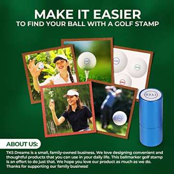 Golf Ball Stamp Marker Stamps - Golf Ball Marker MINE Golf Ball Stamper Marking Tool I Personalized Custom Gift for Golfers | Waterproof, Reusable.& Permanent Ink - Golf Accessories for Golf Balls