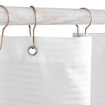 jinchan Waterproof Black and White Shower Curtain Set 70x72