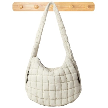 EKOLE Large Quilted Puffer Tote Bag - Stylish & Lightweight Handbag