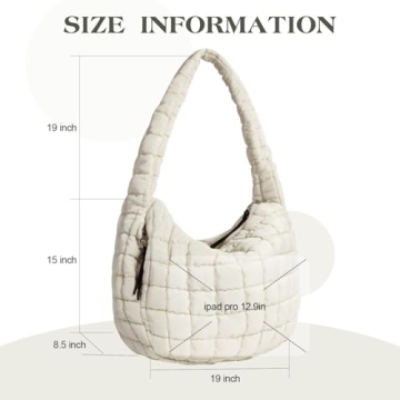 Stylish Large Quilted Puffer Tote Bag for Women
