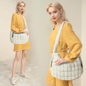 Stylish Large Quilted Puffer Tote Bag for Women