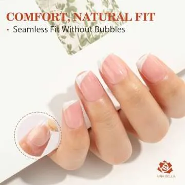 UNA GELLA Square Nail Tips Full Cover - Pre-buff Matte Gel x Tips Square Extra Short Strong&Lasting Square Tips for Acrylic Nails Clear Gelly Tips Home DIY Salon 12 Sizes for Women