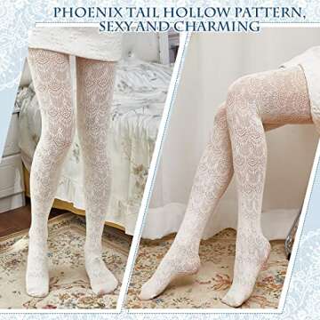 Jiuguva Fishnet Hollow Out Knitted Ladies Tights