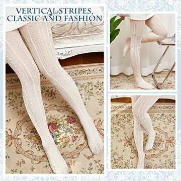 Jiuguva Fishnet Hollow Out Knitted Ladies Tights