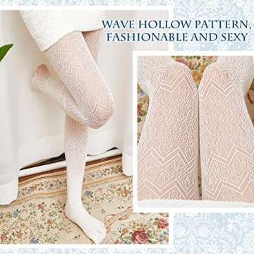 Jiuguva Fishnet Hollow Out Knitted Ladies Tights
