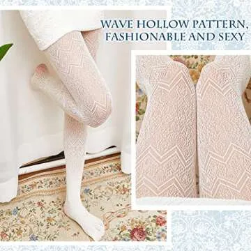 Jiuguva Fishnet Hollow Out Knitted Ladies Tights