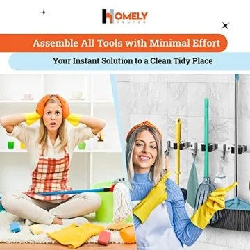 Homely Center Broom Wall Mount Organizer - Durable & Stylish