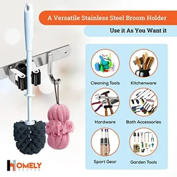 Homely Center Broom Wall Mount Organizer - Durable & Stylish