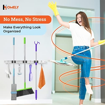 Homely Center Broom Wall Mount Organizer - Durable & Stylish
