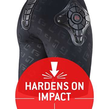 G-Form Pro-X Mountain Bike Compression Shorts with Padding - Athletic Shorts for Men - Flexible, Protective Shorts for Bikers - Cycling & Biking Protection Gear - Black Logo, Adult X-Large