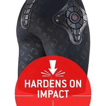 G-Form Pro-X Mountain Bike Compression Shorts with Padding - Athletic Shorts for Men - Flexible, Protective Shorts for Bikers - Cycling & Biking Protection Gear - Black Logo, Adult X-Large