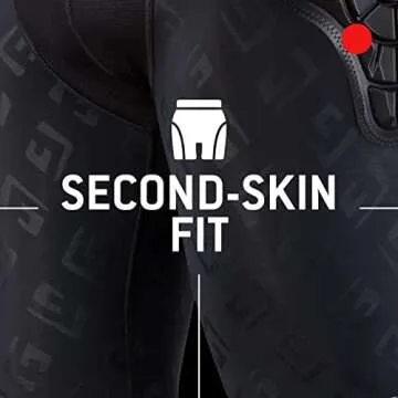 G-Form Pro-X Mountain Bike Compression Shorts with Padding - Athletic Shorts for Men - Flexible, Protective Shorts for Bikers - Cycling & Biking Protection Gear - Black Logo, Adult X-Large