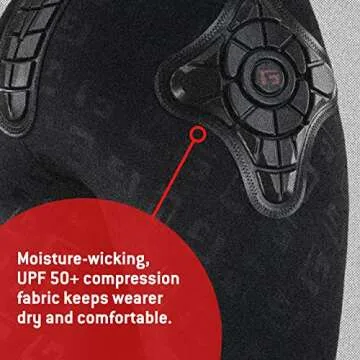 G-Form Pro-X Mountain Bike Compression Shorts with Padding - Athletic Shorts for Men - Flexible, Protective Shorts for Bikers - Cycling & Biking Protection Gear - Black Logo, Adult X-Large