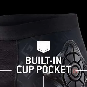 G-Form Pro-X Mountain Bike Compression Shorts with Padding - Athletic Shorts for Men - Flexible, Protective Shorts for Bikers - Cycling & Biking Protection Gear - Black Logo, Adult X-Large