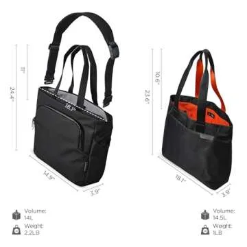 ALPAKA Bravo Tote - Versatile Laptop Messenger & Tote Bag with YKK Zipper, Weatherproof Fabric, Adjustable Detachable Shoulder Padded Strap, Side Pocket Fits 16 Inch for Men Work Travel, Black