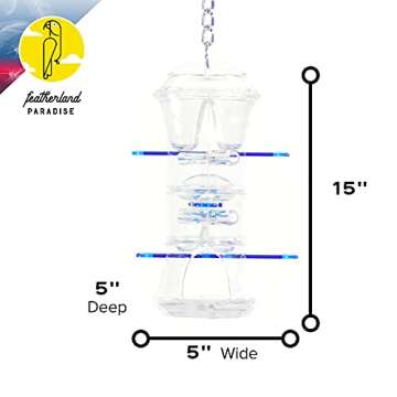 Featherland Paradise | Push and Pull Bird Puzzle, Bird Toy and Treat Dispenser in One | Creative Foraging Systems | Ideal for Medium to Large Birds