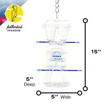 Featherland Paradise | Push and Pull Bird Puzzle, Bird Toy and Treat Dispenser in One | Creative Foraging Systems | Ideal for Medium to Large Birds
