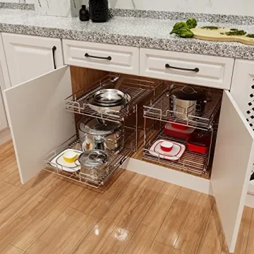 ROOMTEC Pull Out Cabinet Organizer for Kitchen & Bathroom