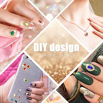 35 Pieces Luxury Nail Art Rhinestones for DIY Glam