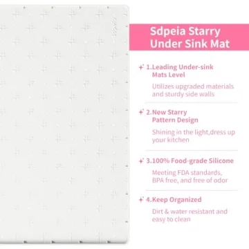 Sdpeia Starry Silicone Under Sink Mat Cabinet Protector