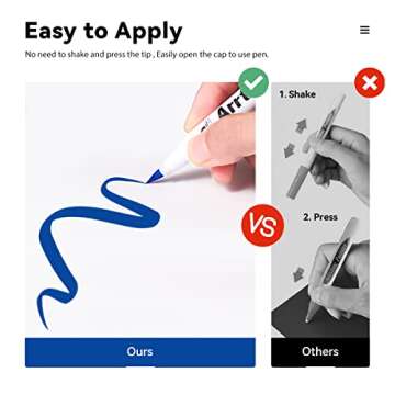 Arrtx 30 Colors Acrylic Paint Pens for Rock Painting, Extra Brush Tip, Water Based Paint Markers for Stone, Glass, Easter Egg, Wood and Fabric Painting-No Toxic,No Odor 30B