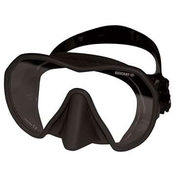 Beuchat Maxlux S Mask (Black) for Snorkeling, Scuba Diving, Freediving, Swimming