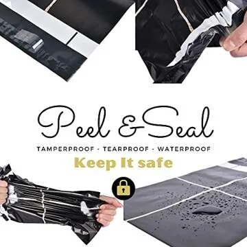 Cute Thank You Poly Mailers by SHIPY - 10x13, 100 Pack