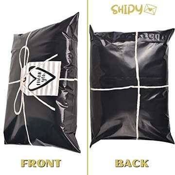 Cute Thank You Poly Mailers by SHIPY - 10x13, 100 Pack