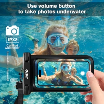 JOTO Waterproof Pouch Case for Smartphones up to 7" - Black