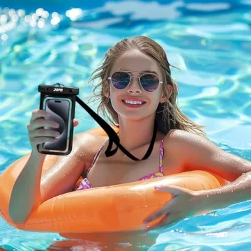 JOTO Waterproof Pouch Case for Smartphones up to 7" - Black