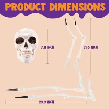 JOYIN Life Size Groundbreaker Skeleton Stakes for Halloween Decor