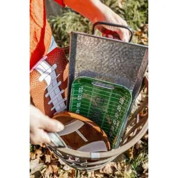 Boston International Football Tray Melamine Serving Platter with Handles, 15 x 8-Inches, Game Day