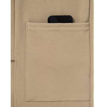 GIVON Mens Sleeveless Ruffle Shawl Collar Cardigan with Pockets / DCC035-BEIGE-L