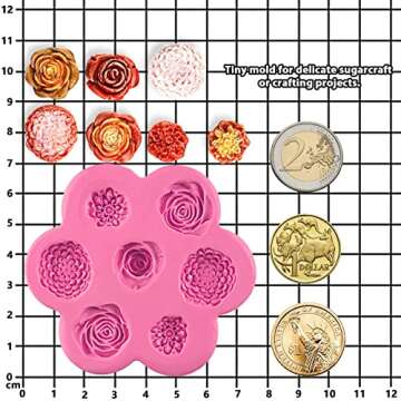 Mini Flowers Fondant Silicone Mold for Crafting & Baking
