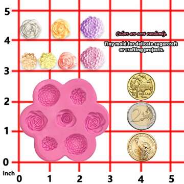Mini Flowers Fondant Silicone Mold for Crafting & Baking