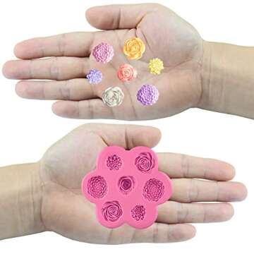 Mini Flowers Fondant Silicone Mold for Crafting & Baking