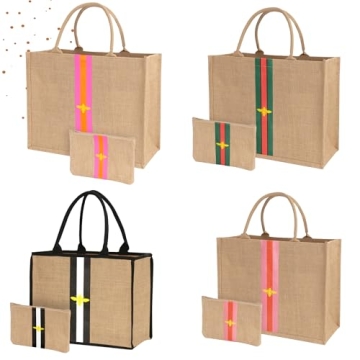 Large Beach Bag Jute Woven Pink and Orange. Pool and beach bags for women, use as a travel tote bag for the beach that packs flat.