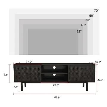 Stylish ORRD TV Stand for TVs Up to 70 Inches