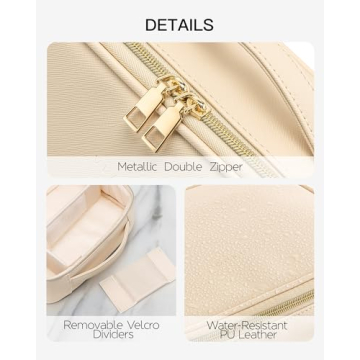 Vlando Makeup Bag Stylish Organizer for Women Traveler