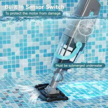 Rechargeable Pool Vacuum with 60 Min Runtime and Power