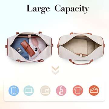 MISSNINE Canvas Sport Duffel Bag for Travel and Gym