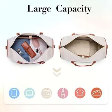 MISSNINE Canvas Sport Duffel Bag for Travel and Gym