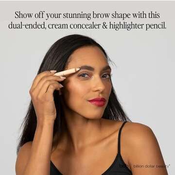 Billion Dollar Brows Duo Brow Highlighter & Concealer Pencil for Lifting and Highlighting Eyebrows